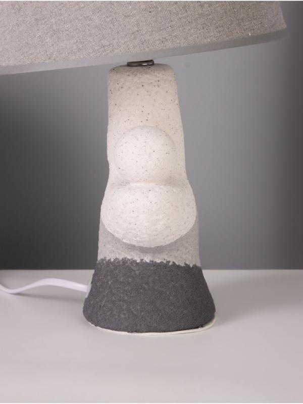 Лампа настольная "Гряда" 1х40Вт Е14 серый/белый 20х20х32см