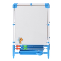 Мольберт детский двусторонний &laquo;Доска знаний&raquo;, регулируется по высоте, + учебные принадлежности, цвет голубой