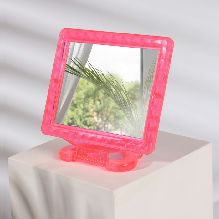 Зеркало настольное - подвесное, с рамкой под фотографию, зеркальная поверхность 11 × 9 см, цвет МИКС Зеркало настольное - подвесное, с рамкой под фотографию, зеркальная поверхность 11 × 9 см, цвет МИКС