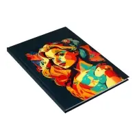 Колледж-тетрадь в твердой обложке 7БЦ, А4, 120 листов, Девушка. Арт, блок в клетку, матовая ламинация, ВЫБОРОЧНЫЙ ЛАК