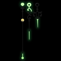 Часовой механизм &laquo;Соломон-49&raquo;, плавный ход, шток 16 мм, стрелки 58/86/133 мм, светящиеся