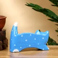 Календарь настольный "Кошка" дерево 13х4х10 см, цв. синий