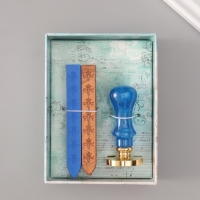 Сургучный набор "Песня кита" печать, ручка, сургуч 12,5х10х3,6 см