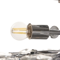 Люстра "Цветы" 5х40Вт Е27 хром 50х50х18см Люстра "Цветы" 5х40Вт Е27 хром 50х50х18см