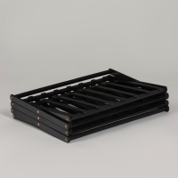 Подставка для цветов Greengo, 4 полки, 50 &times; 25 &times; 68 см, напольная, бамбук, чёрная