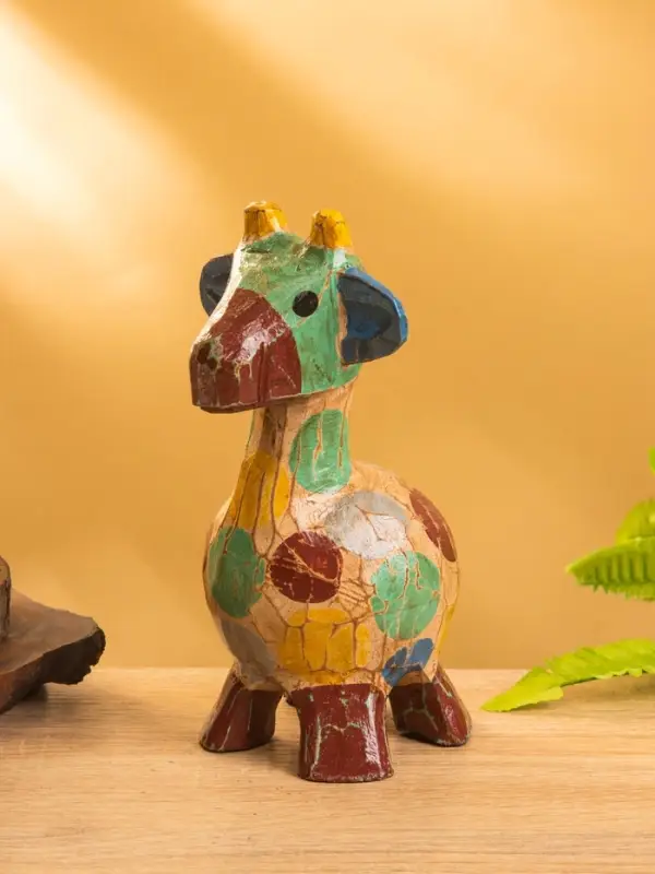 Сувенир "Жирафик" дерево 9х9х20 см, разноцветный