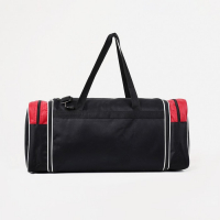 Сумка спортивная на молнии, с увеличением, 3 наружных кармана, длинный ремень, большой размер, цвет чёрный/красный Сумка спортивная на молнии, с увеличением, 3 наружных кармана, длинный ремень, большой размер, цвет чёрный/красный