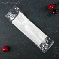 Набор пластиковых одноразовых приборов &laquo;Премиум&raquo;, 4 в 1, вилка, ложка, нож, салфетка белая, прозрачный