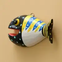 Панно "Рыба-хищник" дерево 20х12х4 см, цв. разноцветный