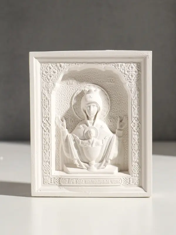 Икона с подвесом "Неупиваемая чаша" размер 12х10х2 см, гипс