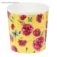 Кашпо &laquo;Цветы и бабочки&raquo;, 1.6 л