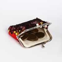 Кошелёк на фермуаре, цвет красный/золотой Кошелёк на фермуаре, цвет красный/золотой