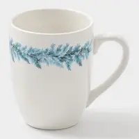 Кружка новогодняя Доляна &laquo;Зимний вечер&raquo;, 300 мл, фарфор, белая