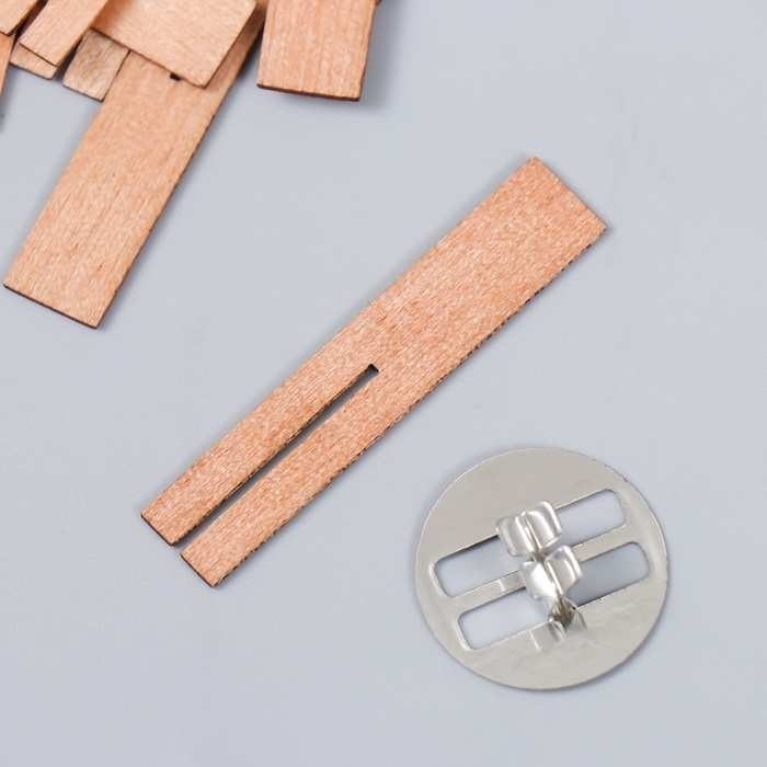 Фитиль с держателем двойной для свечи дерево набор 5 шт 1х5 см Фитиль с держателем двойной для свечи дерево набор 5 шт 1х5 см