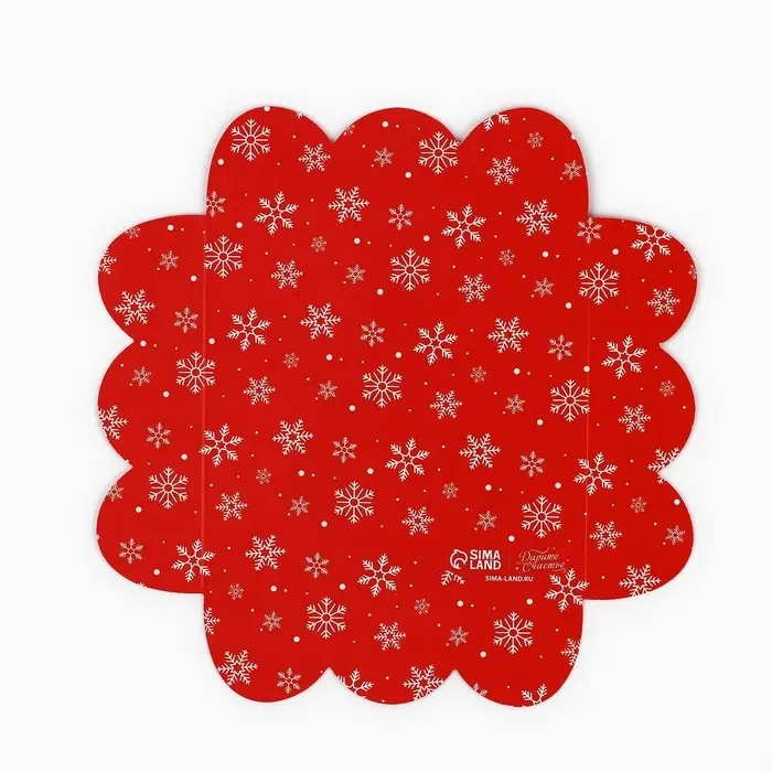 Коробка для кондитерских изделий с пластиковой крышкой &laquo;С Новым годом!&raquo;, ёлка, 10.5 х 10.5 х 3 см