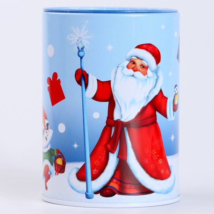 Копилка на новый год для декорирования стразами и фольгой «Дедушка и зверята», новогодний набор для творчества Копилка на новый год для декорирования стразами и фольгой «Дедушка и зверята», новогодний набор для творчества