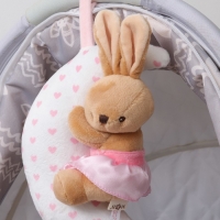 Подвеска музыкальная &laquo;Зайка на луне&raquo;, заводная, на кроватку, коляску, Mum&Baby