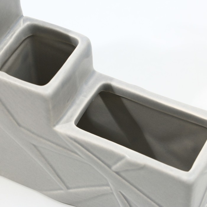 Дозатор для жидкого мыла,серый,16 х 12 х 4 см.