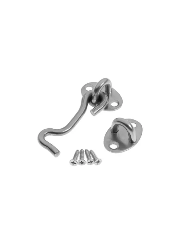 Крючок ветровой LOCKLAND KV001, L=75 мм, нержа, цвет хром, 2 шт