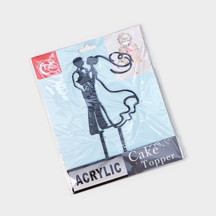 Топпер для торта, 10&times;17,5 см, цвет чёрный