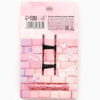 Бант для волос 2 шт, крабики &laquo;Милота&raquo;, 8 х 12,5 см