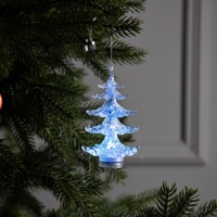 Ёлочная игрушка &laquo;Хрустальная ёлочка&raquo; 18 см, от батареек, свечение мульти (RGB)