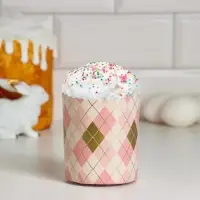 Форма для кулича бумажная Деко-про &laquo;Ромбики&raquo;, 7&times;8.5 см, МИКС