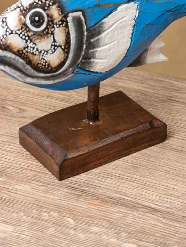 Сувенир "Рыба" дерево 25х7х18 см, цв. бирюзовый