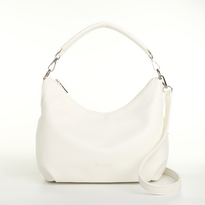 Сумка женская на молнии, цвет белый