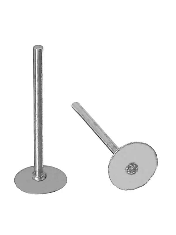 Швензы &laquo;Гвоздики&raquo; для изготовления пусет, 4 мм (набор 5пар), цвет серебро