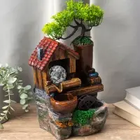 Фонтан "Домик под деревом" 32х15х13 см (с подсветкой)