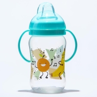 Поильник - непроливайка детский с мягким носиком &laquo;Фрукты&raquo;, 270 мл., с ручками, цвет МИКС