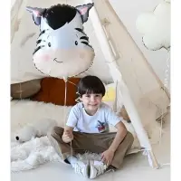 Воздушный шар фольгированный 22" &laquo;Зебра&raquo;, акварель