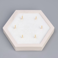 Свеча фигурная ароматическая в бетоне "Шестигранник", 14,5х2 см, белый, жасмин и пачули