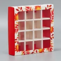 Коробка для конфет, кондитерская упаковка, 16 ячеек, &laquo;Классному учителю&raquo; 17.7 х 17.7 х 3.8 см