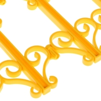 Ограждение декоративное, 25 &times; 180 см, 5 секций, пластик, жёлтое, &laquo;Классика&raquo;