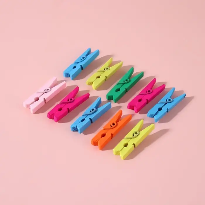 Прищепки для шитья, 3&times;0.5&times;0.3 см, 10 шт., разноцветные