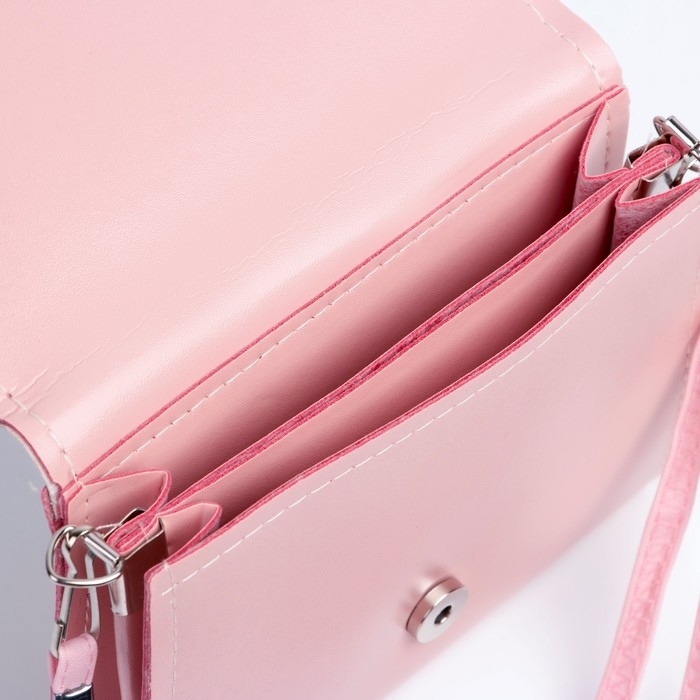 Сумка детская для девочки Сумка детская для девочки "Зайка", на клапане, цвет голубой/розовый, 15х4х12 см