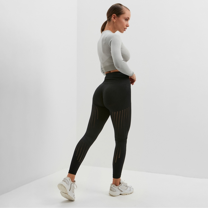 Леггинсы спортивные MINAKU: SPORTLY; цвет чёрный р-р S