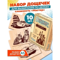 Доски для выжигания, уровень сложности "Мастер", 10 шт.