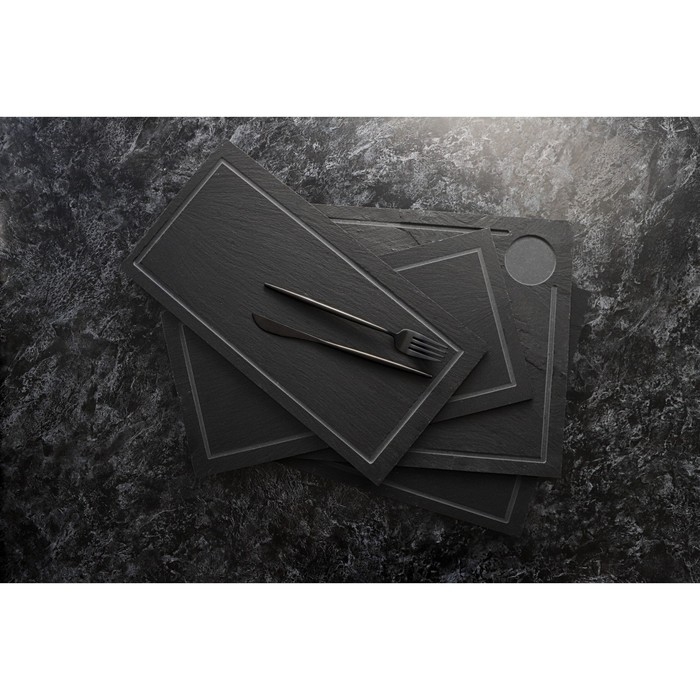 Доска для подачи из сланца Magistro Valley, 20&times;40 см, с кровостоком