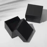 Коробочка подарочная под кольцо/серьги/серьги &laquo;Минимал&raquo;, 5&times;5 см, чёрная