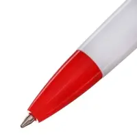Ручка шариковая автоматическая Calligrata, 1.0 мм, клип 1&times;5 см, под логотип, корпус белый с красным, стержень синий