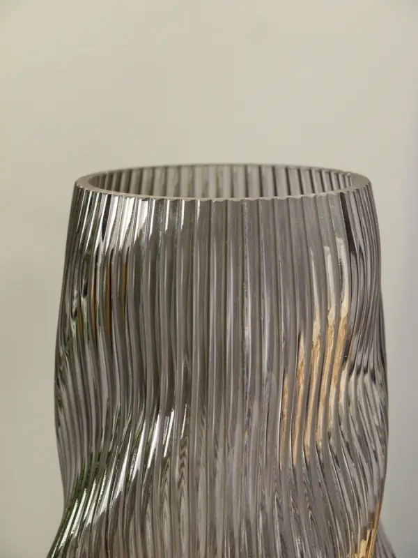Ваза стекло настольная "Венди" 29х12х10 см, серый