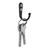 Крючок мебельный ТУНДРА TKO023, однорожковый, цвет черный