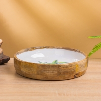 Блюдо "Лимоны" дерево манго 25,5х25,5х6 см