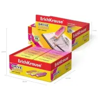 Ластик ErichKrause Drive (New), 57&times;15&times;13 мм, мягкий, гипоаллергенный, микс