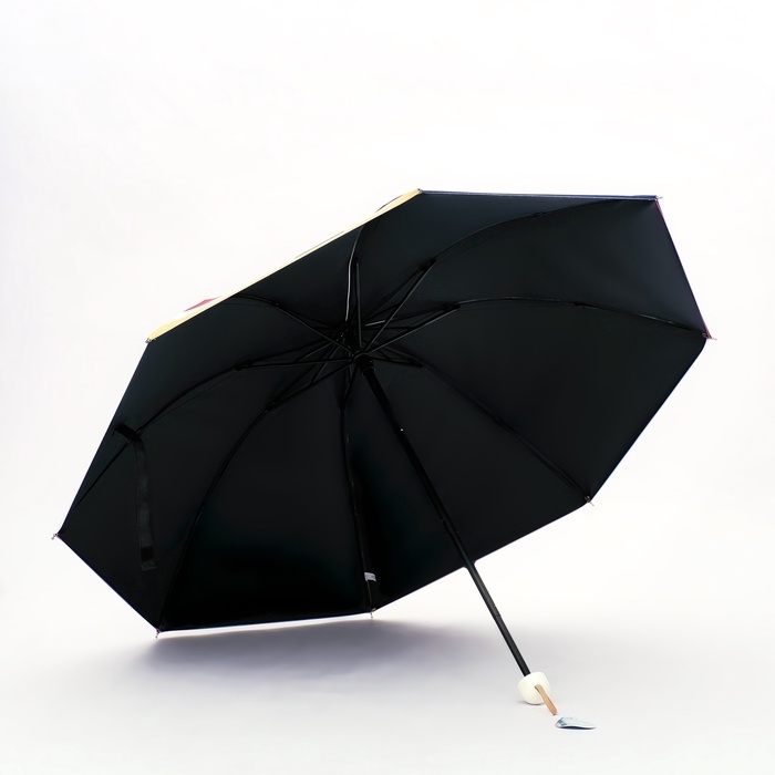 Зонт механический &laquo;Горох&raquo;, эпонж, 4 сложения, 8 спиц, R = 49/56 см, D = 112 см, цвет МИКС