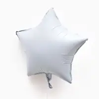 Воздушные шары фольгированные 18" "Звезда" цвет белый,  набор 5 штук