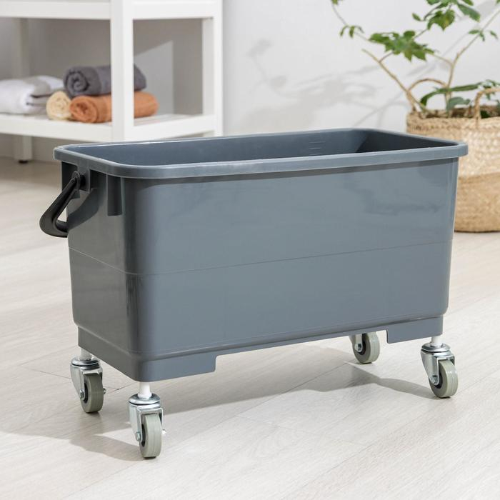 Ведро пластиковое для мытья окон на колесах, 24 литра, 56×29×34 см Ведро пластиковое для мытья окон на колесах, 24 литра, 56×29×34 см